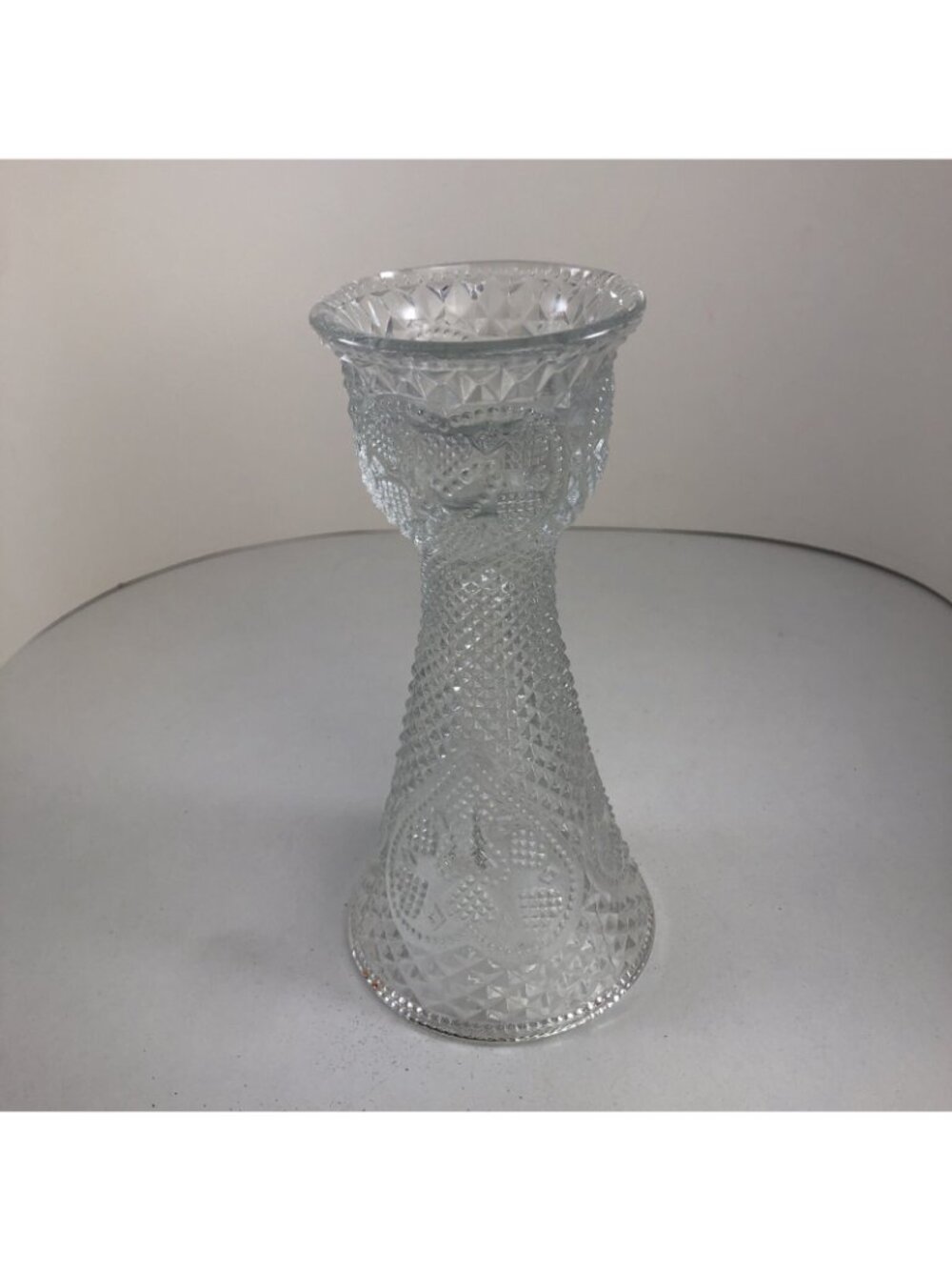 Vintage AVON Fostoria Heart and Diamond Convertible Candlestick American Glass - Picture 5 of 8